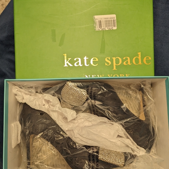 Kate Spade Viena Black Satin Heels - Picture 5 of 17